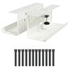 vidaXL Under Desk Cable Management Tray 2 pcs White 35 x 12 x 13 cm