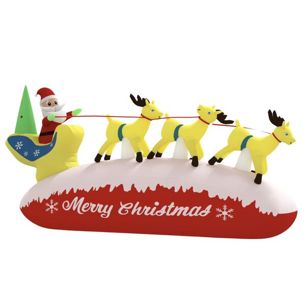 vidaXL Christmas Inflatable Santa and Reindeer Decoration LED 145 cm