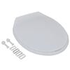 vidaXL Toilet Seats with Soft Close Lids 2 pcs Plastic White