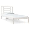 vidaXL Bed Frame without Mattress White 90x190 cm Single Solid Wood Pine