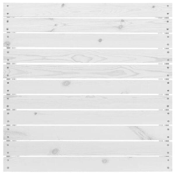 vidaXL Garden Footstool White Solid Pinewood