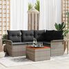 vidaXL Garden Sofa Set with Cushion with Storage Manual 5 pcs Grey
