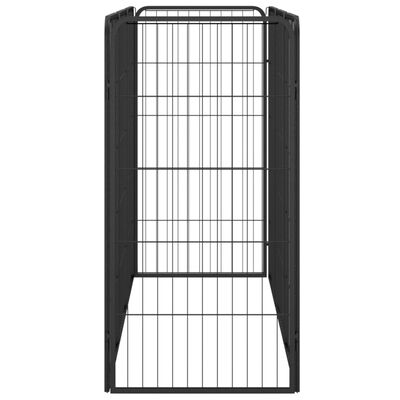 vidaXL 8-Panel Dog Playpen Black 50x100 cm Powder-coated Steel