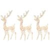 vidaXL Acrylic Reindeer Christmas Decorations 3 pcs 128cm Multicolour