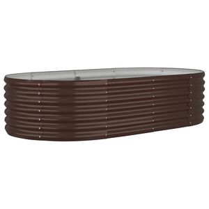 vidaXL Garden Raised Bed Galvanised Steel 152x80x36 cm Brown