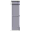 vidaXL Shoe Cabinet Grey 50x28x98 cm Paulownia Wood