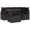 vidaXL Garden Sofa Set 5 pcs Black Poly rattan