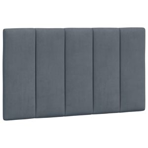 vidaXL Headboard Cushion "Hanko" Dark Grey 90 cm Velvet