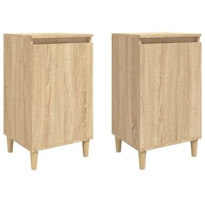 vidaXL Bedside Cabinets 2 pcs Sonoma Oak 40x35x70 cm Engineered Wood
