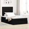 vidaXL Ottoman Bed with Mattress & LEDs Black King Single Fabric