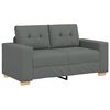 vidaXL Loveseat Sofa Dark Grey 160x77x82 cm Fabric