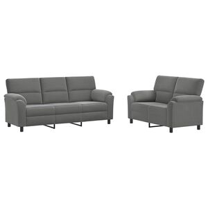 vidaXL Sofa Set 2 pcs Dark Grey Velvet