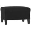 vidaXL Sofa Chair with Footstool Black 60 cm Faux Leather