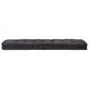 vidaXL Pallet Floor Cushion Cotton 120x40x7 cm Black