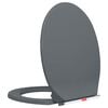vidaXL Soft-Close Toilet Seat Quick Release Grey Oval