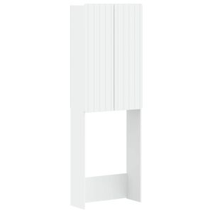 vidaXL Toilet Cabinet ZWOLLE White 66 x 25.5 x 190 cm Engineered Wood