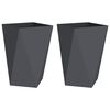 vidaXL Planter 2 pcs Anthracite 50 x 50 x 75 cm Steel