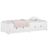 vidaXL Day Bed without Mattress White 90x190 cm Single Single Solid Wood Pine