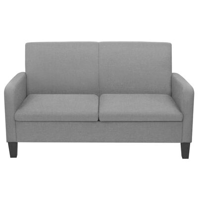 vidaXL 2 Piece Sofa Set Fabric Light Grey