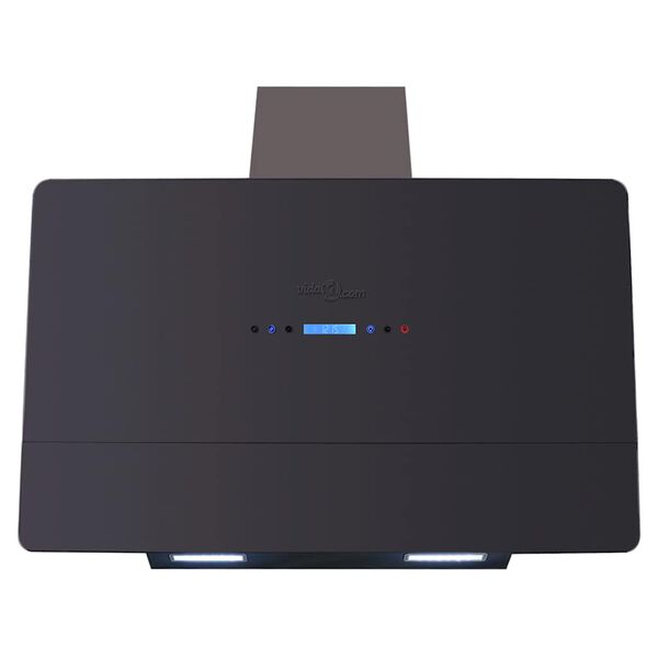 vidaXL Range Hood with Touch Display Black 900 mm