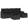 vidaXL Garden Sofa Set 6 pcs Poly rattan