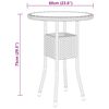 vidaXL 3 Piece Garden Dining Set Poly Rattan Grey