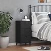 vidaXL Bedside Cabinet VIKEN Black Engineered Wood