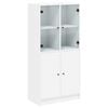 vidaXL Highboard with Doors White 68x37x142 cm Engineered Wood