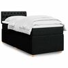 vidaXL Box Spring Bed with Mattress Black King Single Fabric