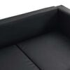 vidaXL Sofa 3-Seater Artificial Leather Black