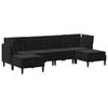 vidaXL Living Room Furniture Set 6 pcs Black Velvet