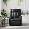 vidaXL Massage Recliner Chair Black Faux Leather