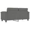 vidaXL 2-Seater Sofa Dark Grey 140 cm Microfibre Fabric
