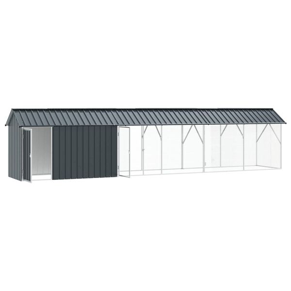 vidaXL Bird Cage Anthracite 630 x 103 x 142 cm Galvanised Steel
