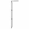 vidaXL Walk-in Shower Wall with Tempered Glass Black 80x195 cm
