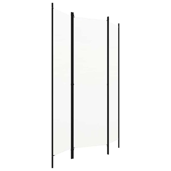 vidaXL 3-Panel Room Divider White 150x180 cm