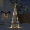 vidaXL LED Christmas Tree Warm White 100.5 x 100.5 x 304 cm Iron