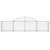 vidaXL Arched Gabion Baskets 20 pcs 200x30x40/60 cm Galvanised Iron
