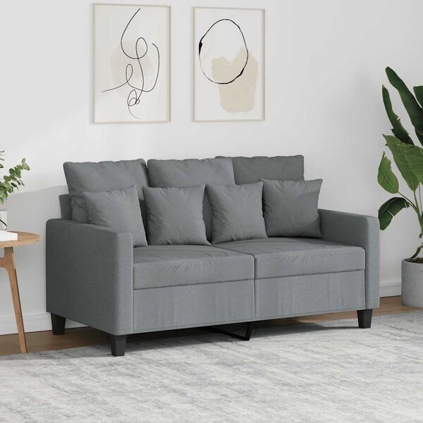 vidaXL 2-Seater Sofa Light Grey 120 cm Fabric