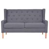 vidaXL Sofa Set 2 Pieces Fabric Grey