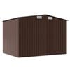 vidaXL Garden Storage Shed Brown 257x205x178 cm Steel