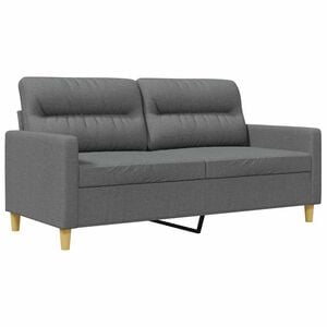 vidaXL 2-Seater Sofa Dark Grey 140 cm Fabric
