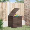 vidaXL Garden Cushion Box PE Rattan 100x97.5x104 cm Brown