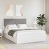 vidaXL Bed Frame with Upholstered Headboard Dark Grey 150 x 200 cm