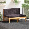 vidaXL Pallet Floor Cushions 2 pcs Cotton Anthracite