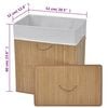 vidaXL Bamboo Laundry Bin Rectangular Natural
