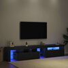 vidaXL TV Cabinet 2 pcs Black Oak 215 x 36.5 x 40 cm Engineered Wood