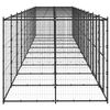 vidaXL Outdoor Dog Kennel Steel 24.2 m²
