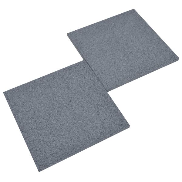 vidaXL Fall Protection Tiles 12 pcs Rubber 50x50x3 cm Grey