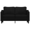 vidaXL 2-Seater Sofa Black 140 cm Fabric
